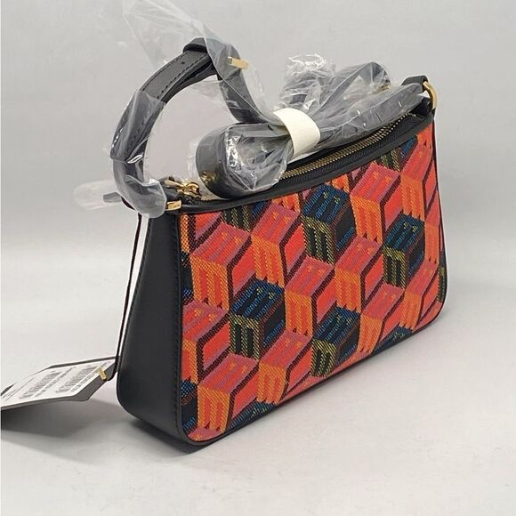 MCM Cubic Monogram Jacquard & Leather Crossbody - Picture 7 of 15